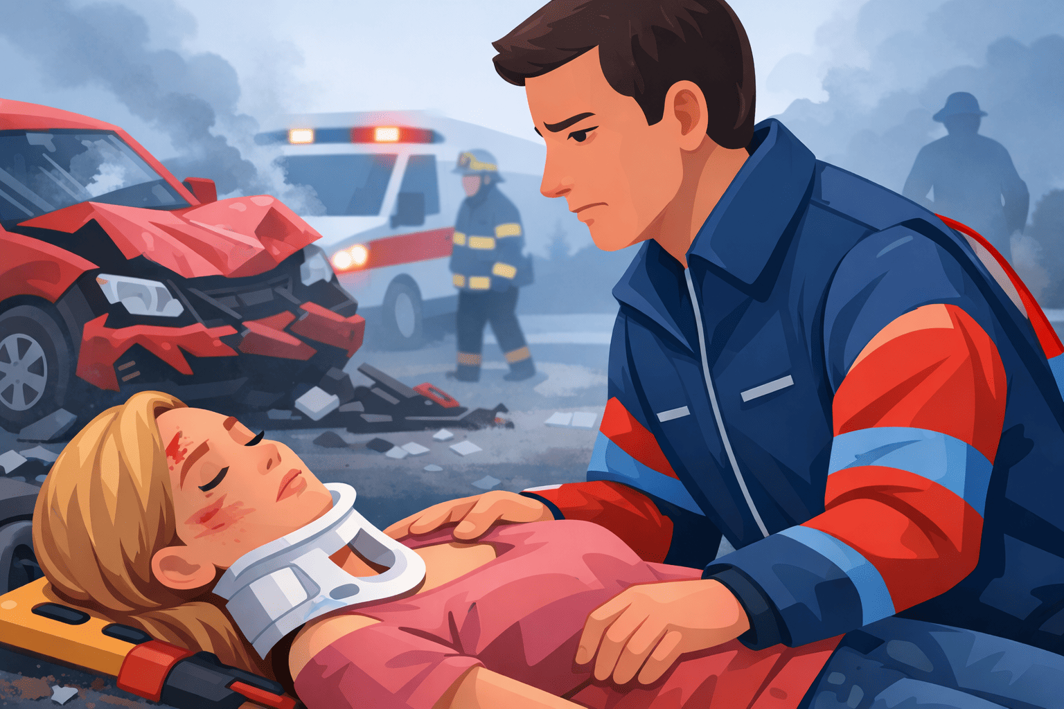 Люди после ДТП и травм